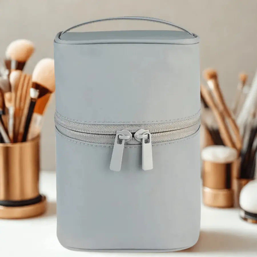 Trousse maquillage gris voyage