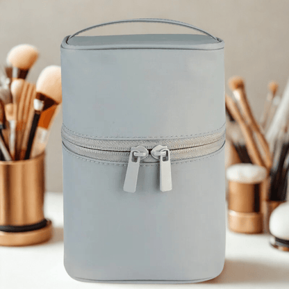 Trousse maquillage gris voyage