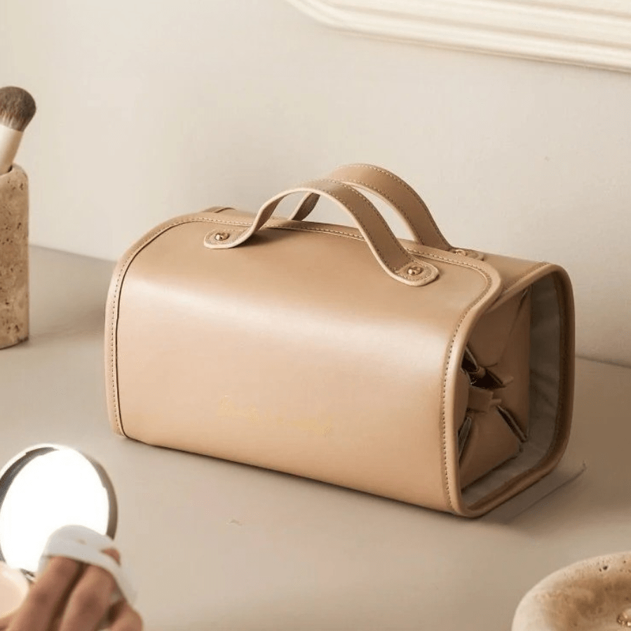 Trousse maquillage marron Pochettes Détachables carrées - La trousse Beauté