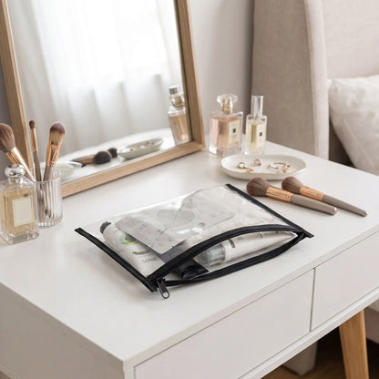 trousse maquillage transparente grande en pvc
