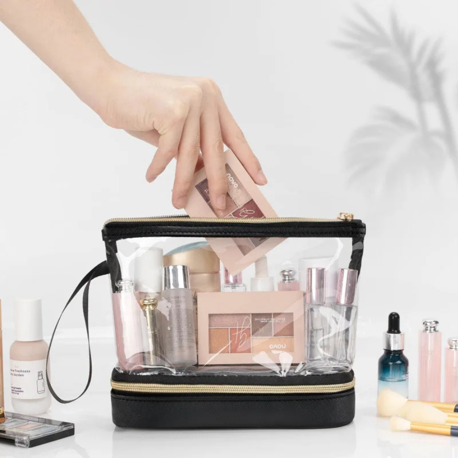 Trousse Maquillage Transparente | Double Fond