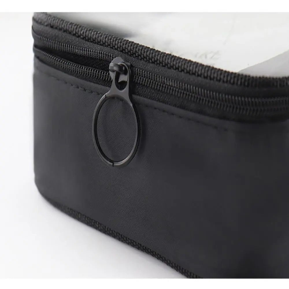 Trousse maquillage zipper noir dessus Transparente - La trousse Beauté