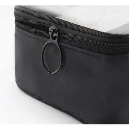 Trousse maquillage zipper noir dessus Transparente - La trousse Beauté