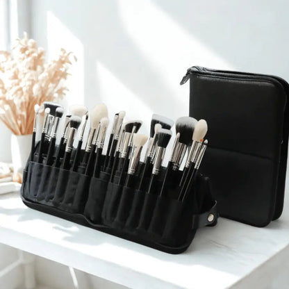 trousse  pinceaux maquillage replier debout
