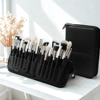 trousse  pinceaux maquillage replier debout