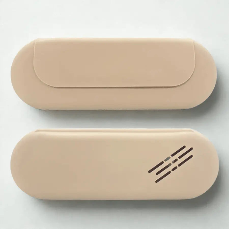 trousse pour pinceaux maquillage beige
