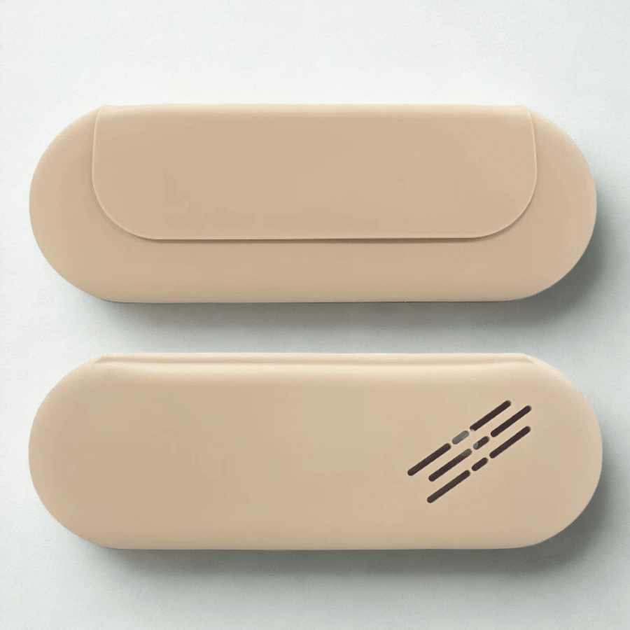 trousse pour pinceaux maquillage beige