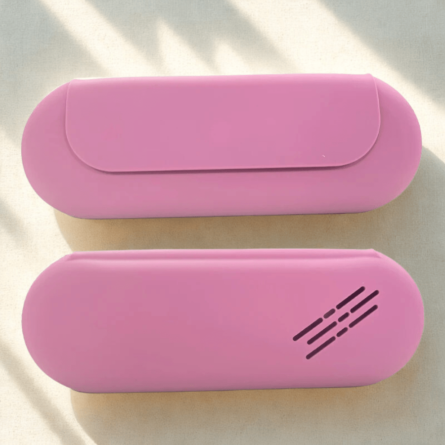 trousse pour pinceaux maquillage rose