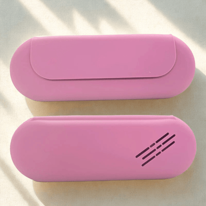 trousse pour pinceaux maquillage rose