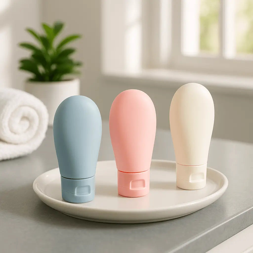 Trousse de toilette de voyage trio flacons
