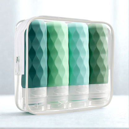 trousse toilette de voyage vert en silicone