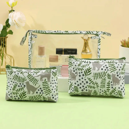 Trousse de maquillage avec motif de chat 