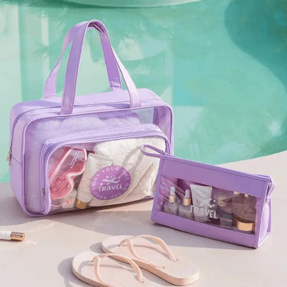 trousses de toilette voyage violet plage piscine