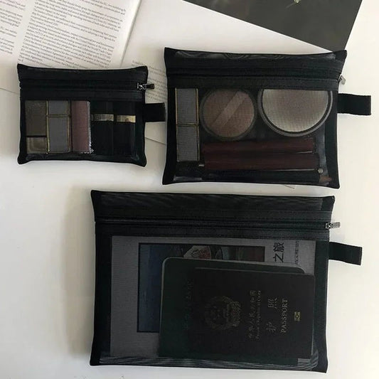 Trousses Maquillage  Maille Noir transparent   La trousse Beauté