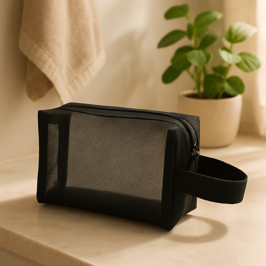 Tousse maquillage maille noir