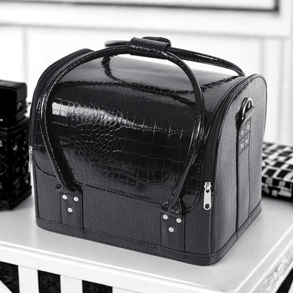 valise de maquillage noir texture noir