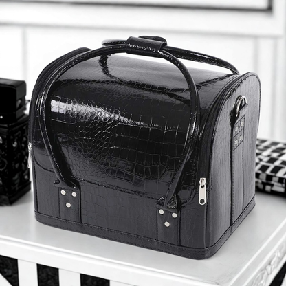 valise de maquillage noir texture noir