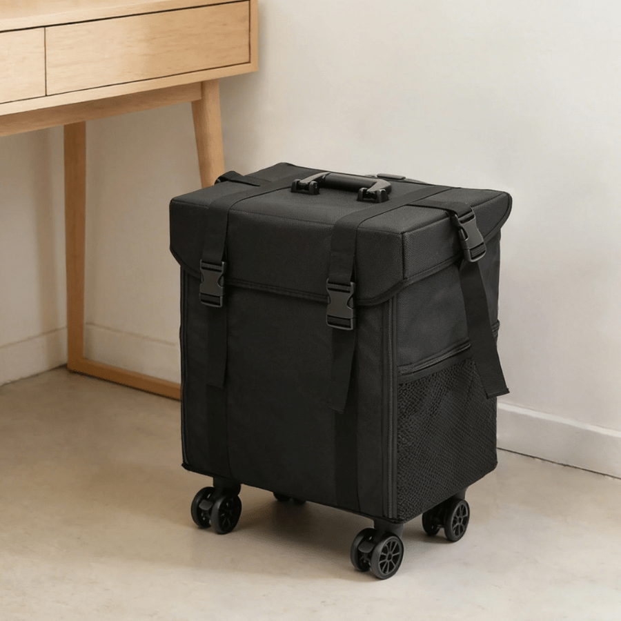 valise de maquillage professionnel noir fermer