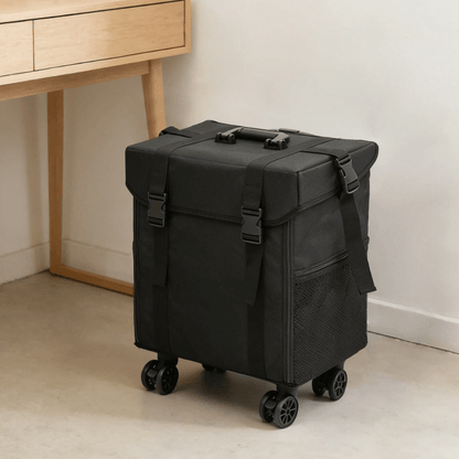 valise de maquillage professionnel noir fermer