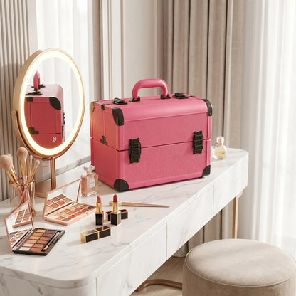valise e maquillage professionnel ose foncé sur coiffeuse