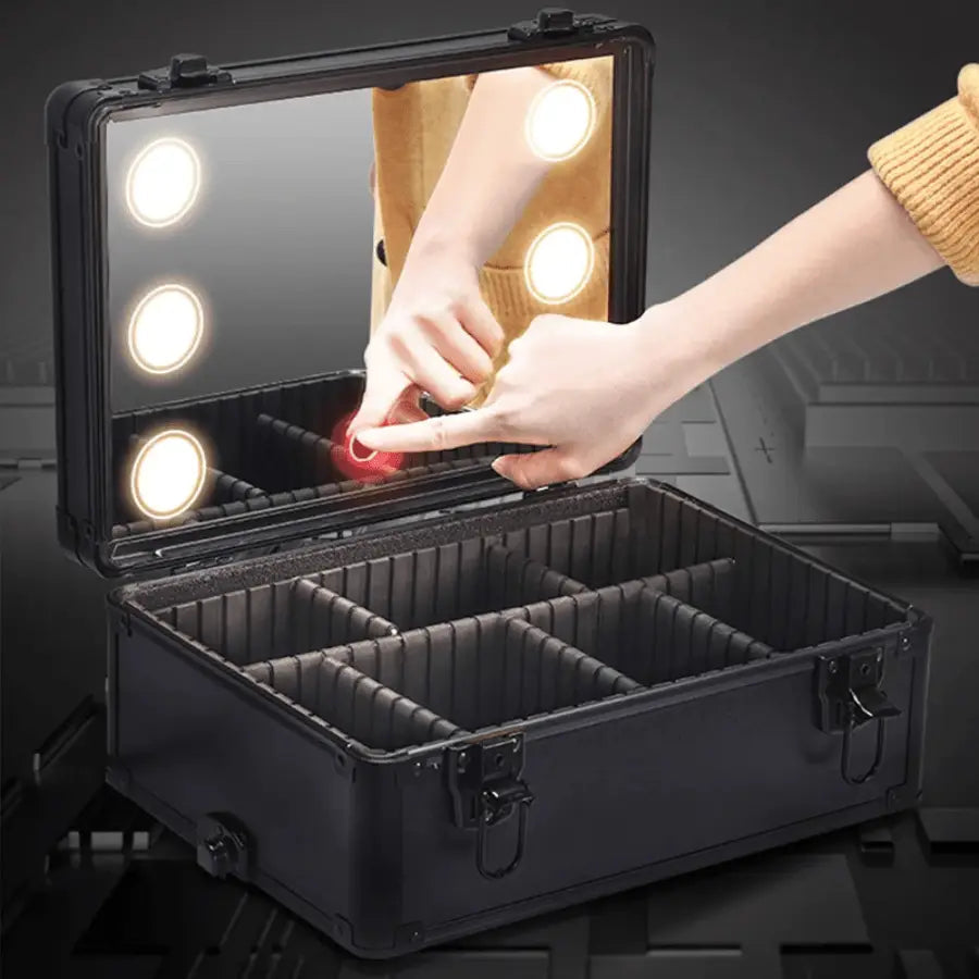 Valisemaquillage avec miroir écran tactile