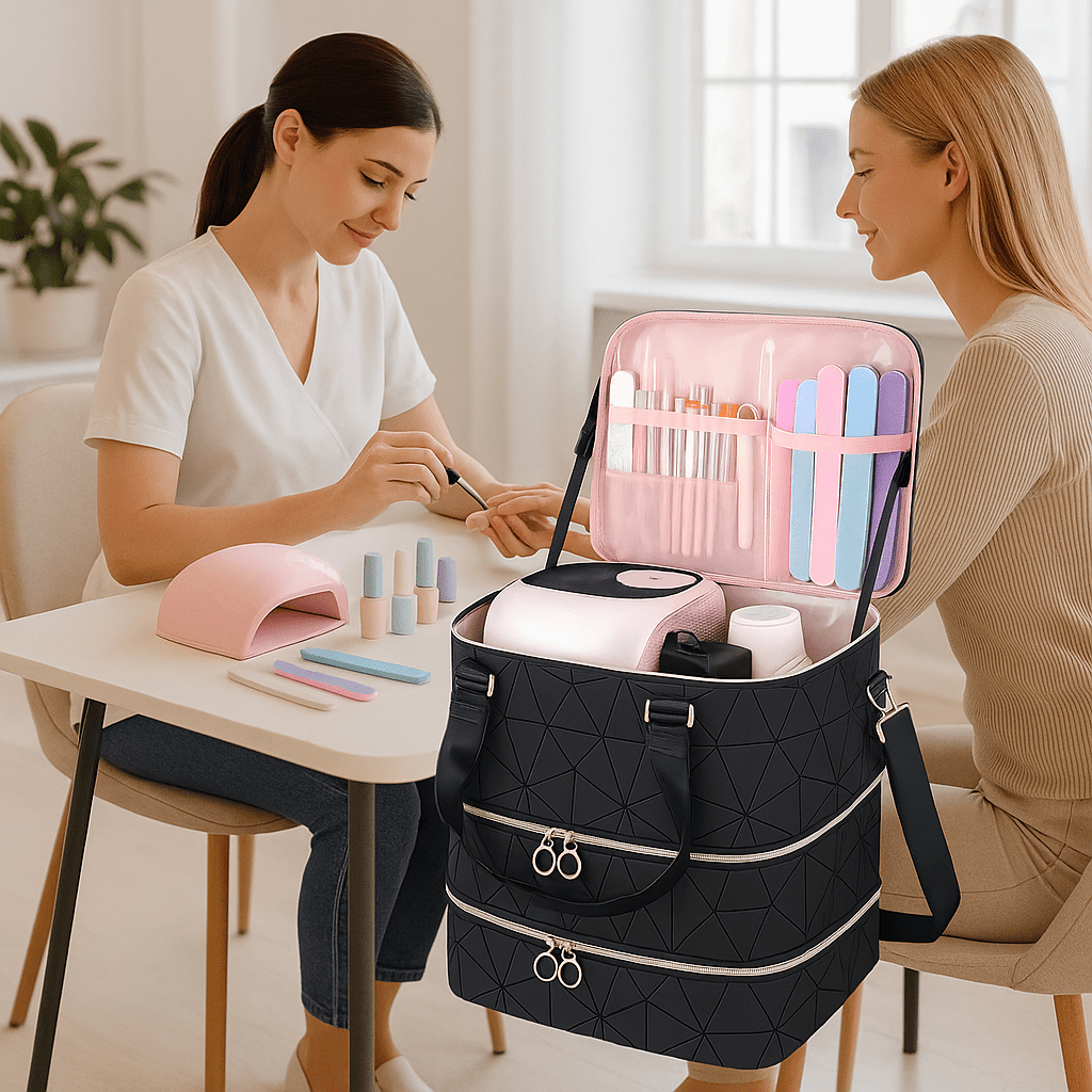 Valise maquillage professionnel trois étage de rangement