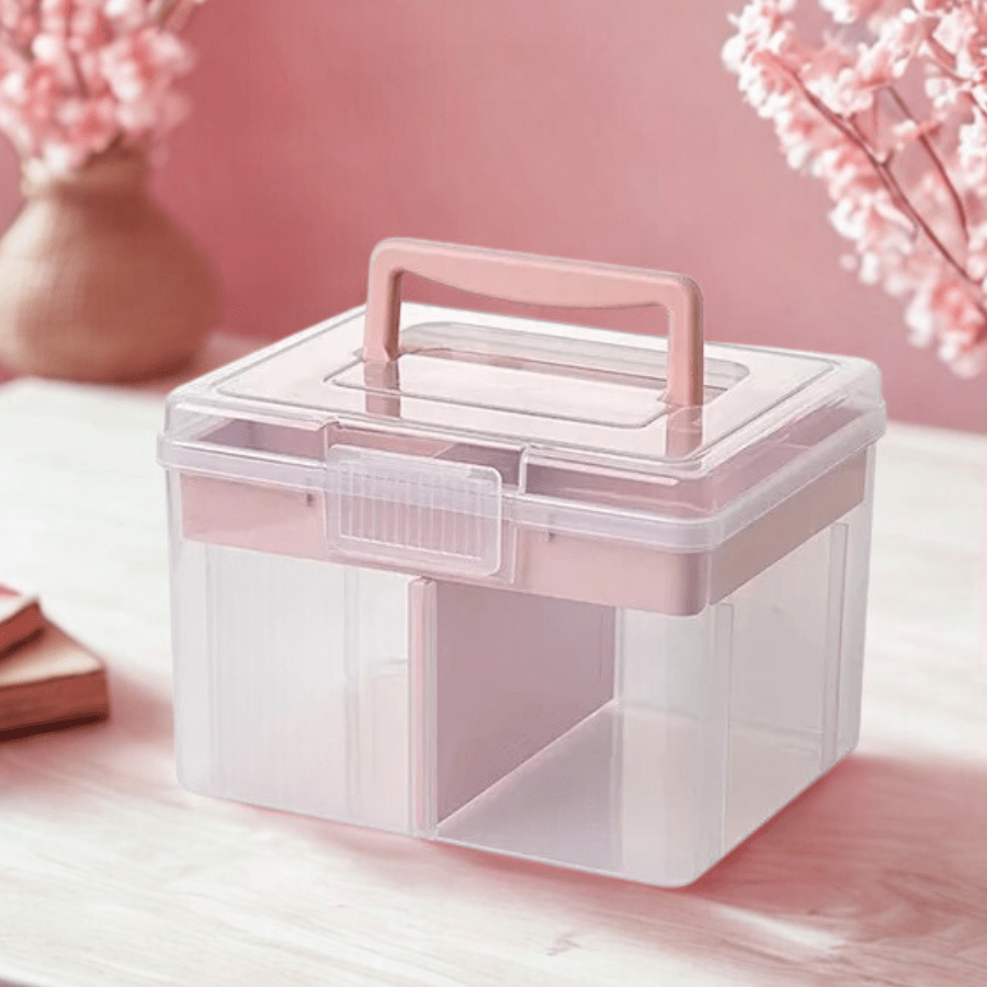 vanity case rigide petite rose