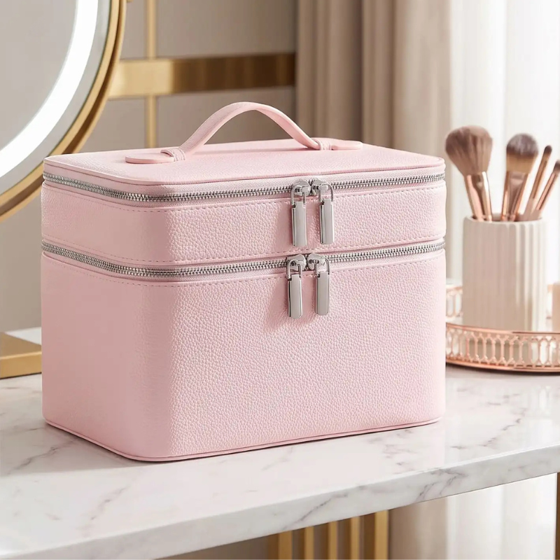 vanity femme voyagerose en cuir pu